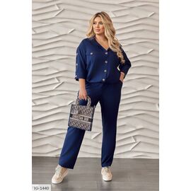 Фотография Костюм женский джинсовый большие размеры р.54-56;58-60;62-64;50-52 "LETTI" купить недорого от прямого поставщика