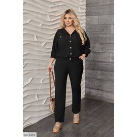 Фотография Костюм женский джинсовый большие размеры р.50-52;54-56;58-60;62-64 "LETTI" купить недорого от прямого поставщика