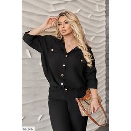 Фотография Костюм женский джинсовый большие размеры р.50-52;54-56;58-60;62-64 "LETTI" купить недорого от прямого поставщика