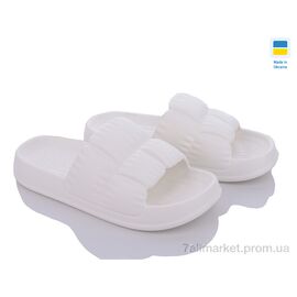 Фотография Шлепки женские облегченные Лето Крок C95 білий (6 пар р.36-41) "Vladimir" недорого оптом от прямого поставщика