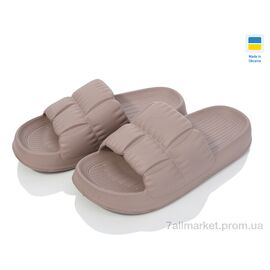 Шльопанці жіночі полегшені Літо Крок С95 коричневий (6 пар р.36-41) "Vladimir" недорого оптом від прямого постачальника