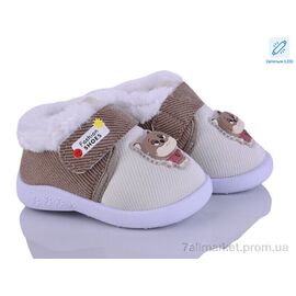 Фотография Пинетки зима 903 beige LED (12 пар р.16-21) "KEWK" недорого оптом от прямого поставщика