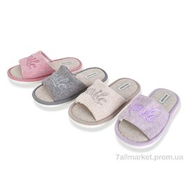 Фотография Тапки женские для дома Весна/осень MD10400 mix (24 пар р.36-41) "YZY" недорого оптом от прямого поставщика