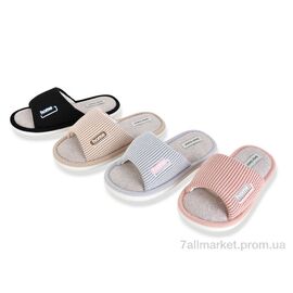 Фотография Тапки женские для дома Весна/осень MD10398 mix (24 пар р.36-41) "YZY" недорого оптом от прямого поставщика