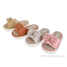 Фотография Тапки женские для дома Весна/осень MD10399 mix (24 пар р.36-41) "YZY" недорого оптом от прямого поставщика