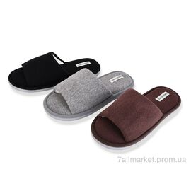 Фотография Тапки мужские домашние Весна/осень MU10405 mix (24 пар р.41-46) "YZY" недорого оптом от прямого поставщика