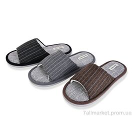 Фотография Тапки мужские домашние Весна/осень MU10409 mix (24 пар р.41-46) "YZY" недорого оптом от прямого поставщика