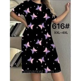 Плаття жіноче домашнє р-ри 2XL-4XL  "FLOWER" купити недорого від прямого постачальника