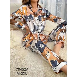 Фотография Пижама женская рубашка+штаны р-ры M-3XL "FLOWER" купить недорого от прямого поставщик