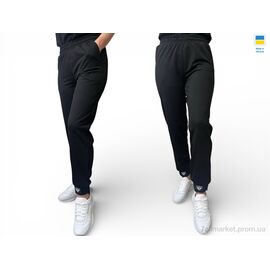 Фотография Спортивные брюки женские Весна/осень 10022 чорний (4 шт. р.сетка XL-4XL) "Sport style" недорого оптом от прямого поставщика
