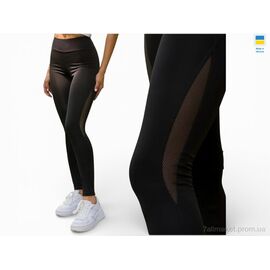 Фотография Лосинсы женские Весна/осень 52868 чорний (4 шт. р.сетка S-XL) "Sport style" недорого оптом от прямого поставщика