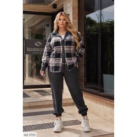 Фотография Костюм женский двойка брюки и рубашка большие размеры р.50-52;54-56;58-60;62-64 (7цв) "LETTI" купить недорого от прямого поставщика