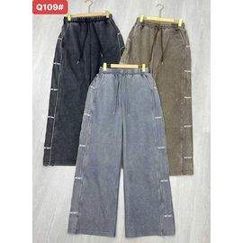 Фотография Штаны женские QL109 black р.M-XL "FLORA" недорого оптом от прямого поставщика