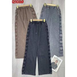 Фотография Штаны женские QL103 grey р.M-XL "FLORA" недорого оптом от прямого поставщика