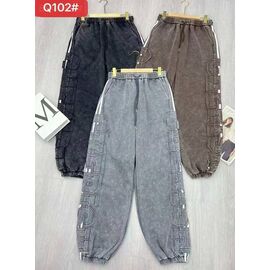 Фотография Штаны женские QL102 grey р.M-XL "FLORA" недорого оптом от прямого поставщика