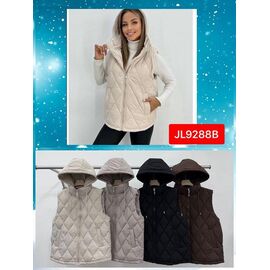 Фотография Жилетка женская 9288B l.beige р.50-58 "FLORA" недорого оптом от прямого поставщика