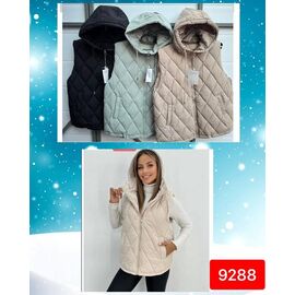 Фотография Жилетка женская 9288 beige р.M-2XL "FLORA" недорого оптом от прямого поставщика