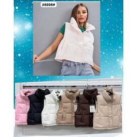 Фотография Жилетка женская 9208 d.beige р.M-XL "FLORA" недорого оптом от прямого поставщика