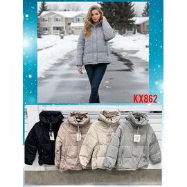 Куртка жіноча демісезонна 862 black р.M-2XL "FLORA" недорого оптом від прямого постачальника