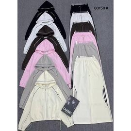 Фотография Костюм спортивный женский тёплый 80150 pink р.M-XL "FLORA" недорого оптом от прямого поставщика