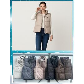 Фотография Жилетка женская 26171 d.grey р.M-2XL "FLORA" недорого оптом от прямого поставщика