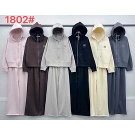 Фотография Костюм спортивный женский тёплый 1802 l.grey р.M-XL "FLORA" недорого оптом от прямого поставщика