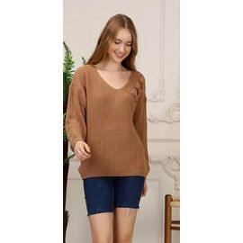 Фотография Платье тёплое женское 2513 brown р.44-48 "BAMBIN" недорого оптом от прямого поставщика