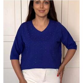 Фотография Свитер женский 25200 blue р.50-58 "BAMBIN" недорого оптом от прямого поставщика