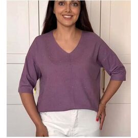 Фотография Свитер женский 25200 purple р.50-58 "BAMBIN" недорого оптом от прямого поставщика