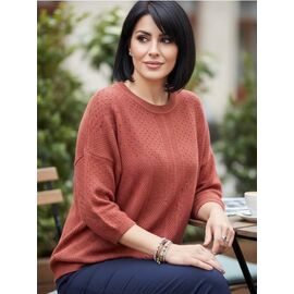Фотография Свитер женский 25243 terrakot р.50-56 "BAMBIN" недорого оптом от прямого поставщика