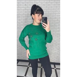 Фотография Платье тёплое женское 3005 green р.44-48 "BAMBIN" недорого оптом от прямого поставщика