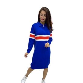 Фотография Платье тёплое женское 9059 blue р.44-50 "BAMBIN" недорого оптом от прямого поставщика