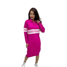 Фотография Платье тёплое женское 9059 crimson р.44-50 "BAMBIN" недорого оптом от прямого поставщика