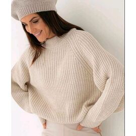 Фотография Свитер женский LR984 beige р.one size "Lora" недорого оптом от прямого поставщика