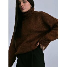 Фотография Свитер женский LR987 brown р.one size "Lora" недорого оптом от прямого поставщика