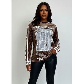 Фотография Свитер женский LR990 brown р.44-48 "Lora" недорого оптом от прямого поставщика