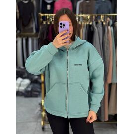 Фотография Кофта спортивная женская тёплая 4252 mint р.42-48 "BONJOUR" недорого оптом от прямого поставщика