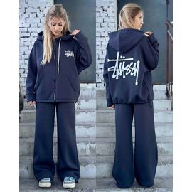 Костюм дитячий спортивний на дівчинку KR351 navy р.32-42 "Karolina" недорого оптом від прямого постачальника