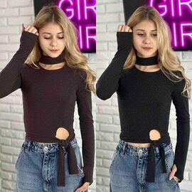 Топик дитячий на дівчинку KR357 d.grey р.32-42 "Karolina" недорого оптом від прямого постачальника