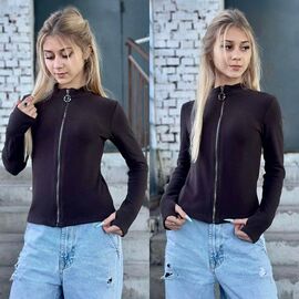 Фотография Кофта детская на девочку KR360 brown р.32-42 "Karolina" недорого оптом от прямого поставщика