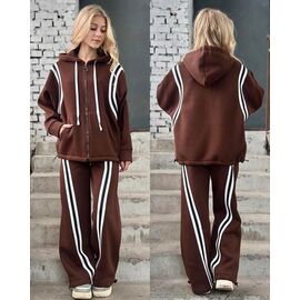 Костюм дитячий спортивний теплий на дівчинку KR364 brown р.32-42 "Karolina" недорого оптом від прямого постачальника