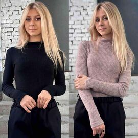 Фотография Гольф детский на девочку KR384 black р.34-42 "Karolina" недорого оптом от прямого поставщика