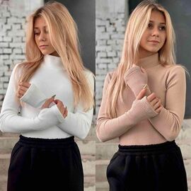 Фотография Гольф детский на девочку KR391 white р.34-42 "Karolina" недорого оптом от прямого поставщика