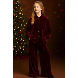 Фотография Костюм детский на девочку KR412 wine р.32-42 "Karolina" недорого оптом от прямого поставщика