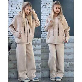 Костюм дитячий спортивний теплий на дівчинку KR413 beige р.32-42 "Karolina" недорого оптом від прямого постачальника