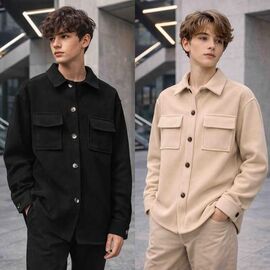 Фотография Рубашка детская тёплая на мальчика KR425 beige р.34-42 "Karolina" недорого оптом от прямого поставщика