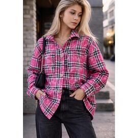 Фотография Рубашка детская тёплая на девочку KR436 pink р.34-42 "Karolina" недорого оптом от прямого поставщика