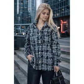 Фотография Рубашка детская тёплая на девочку KR437 black р.34-42 "Karolina" недорого оптом от прямого поставщика