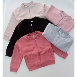 Кофта дитяча спортивна тепла на дівчинку 14628 pink р.5-8 "Meloria" недорого оптом від прямого постачальника