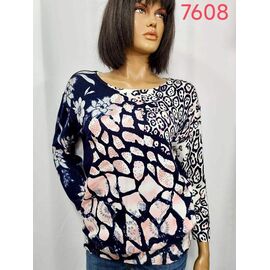 Фотография Свитер женский 7608 pink р.3XL-4XL "LIDA" недорого оптом от прямого поставщика